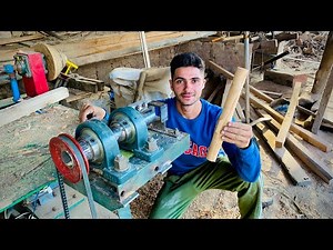 how to make wood round rod machine,by mhx max (part 1)