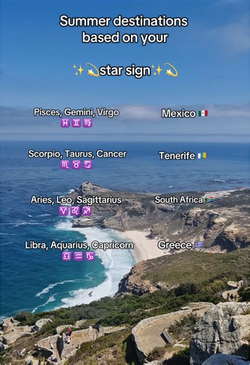 Explore Summer Holiday Destinations by Star Sign