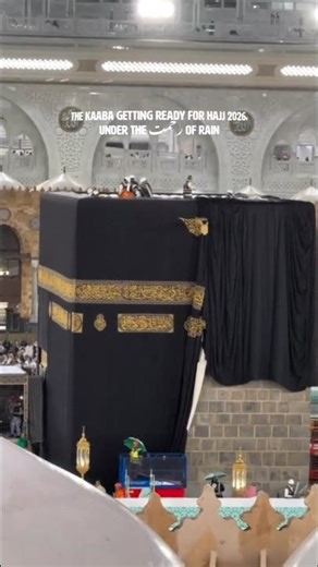 Hajj begins with blessings falling from the sky 🌧️🤲🕋#Kaaba #Hajj2026 #RainOfMercy