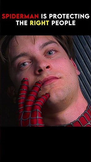 Spiderman realized he is protecting right people | Spiderman | #Trending #Shorts