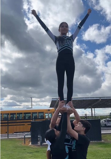 High School Cheerleading Stunts and Extensions