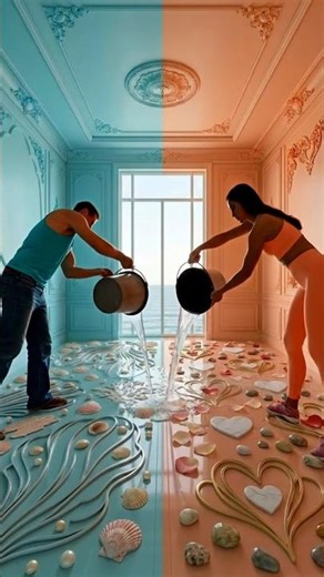 The Most IMPOSSIBLE Room Ever Built? 🏆🔴 vs 🟢 #epoxyfloor #diy