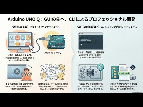 【Arduino UNO Q】GUIを卒業せよ！「CLI (コマンドライン)」を使うべき5つの理由と自動化の実践テクニック