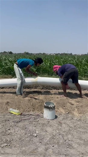 🌾 Polythene Pipe joint for irrigation work #viralvideo #shortsfeed #farming #pipelining #irrigation