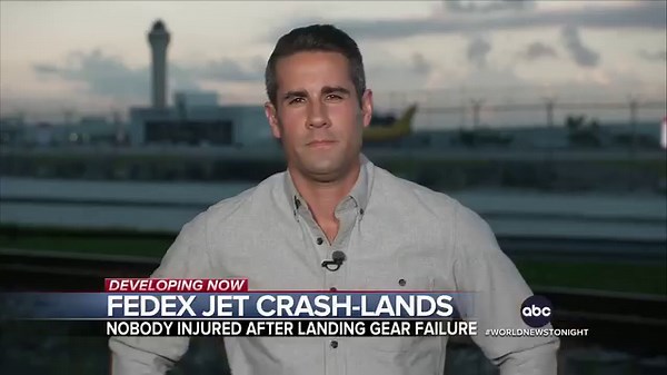 159K views · 2.4K reactions | The FAA is investigating the crashing landing of a FedEx plane at Chattanooga Metropolitan Airport. The plane skidded off the runway, its landing gear stuck, according to officials. The three crew members aboard were uninjured. Victor Oquendo reports. https://trib.al/asU1HVF | ABC World News Tonight with David Muir | Facebook