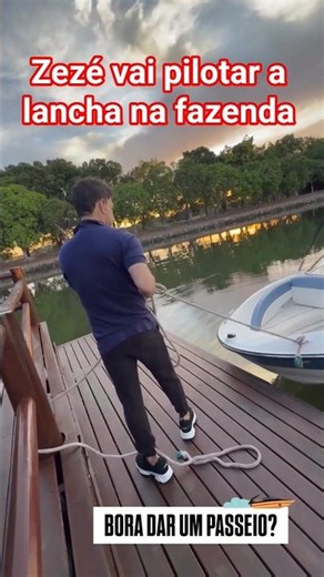 Zezé is going to pilot the speedboat at the ranch #shorts #gracielelacerdaoficial #zezedicamargo