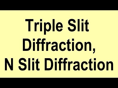Triple Slit Diffraction, N Slit Diffraction