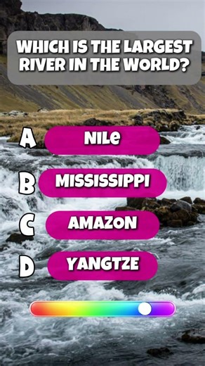 Which is the largest river in the world? 🌊👇