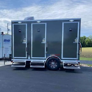 [Hot Item] 3 Stalls Portable Luxury Shower Trailer Bathroom Trailer for Event