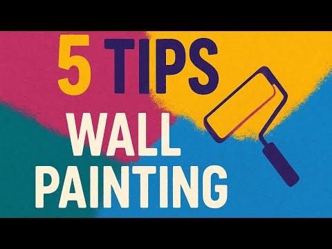 "5 Wall Painting Tips for beginners / Easy wall paint design "