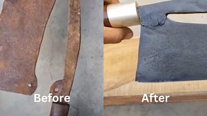 Restoring an Antique Cleaver Knife to Its Original Sharpness