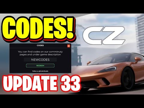 *NEW* ALL MAP REWORK UPDATE 33 CODES FOR CAR ZONE! ROBLOX CAR ZONE CODES