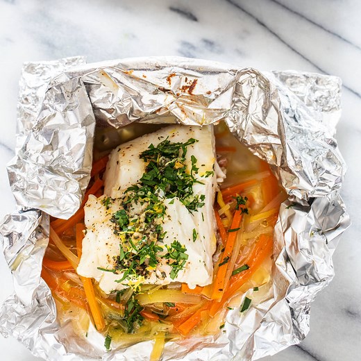 Cod Baked in Foil with Leeks and Carrots | America's Test Kitchen