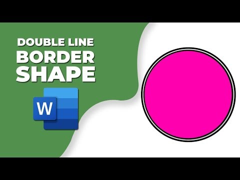 How to add double line border to shape in word