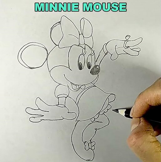 Cómo dibujar a Minnie Mouse de Disney | Dibujos para niños