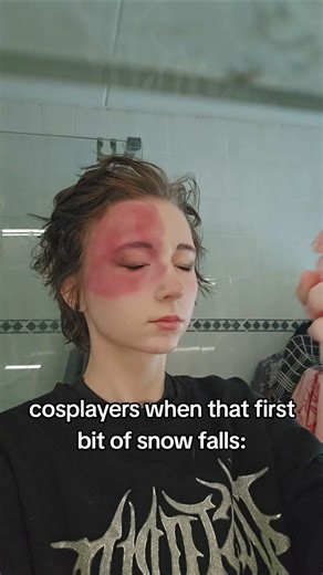 cosplayers when they see snow: can you relate? #mha #cosplay #fyp #viral #skit