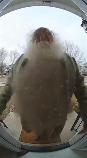 Giant Grandpa Explodes At Front Door!