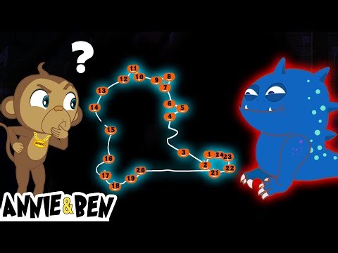 Connect The Dots | Spooky Learning Videos For Kids | Fun Educational Game | Annie and Ben