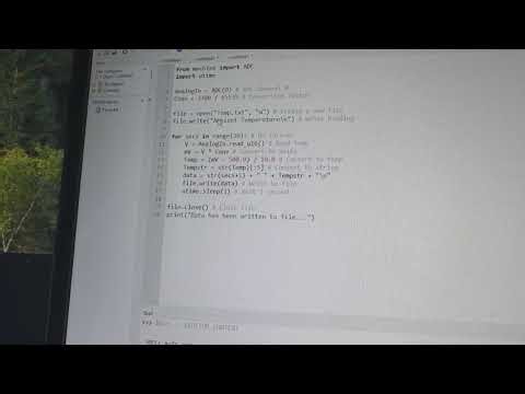 Activity 9 - raspberry, logging the temp data