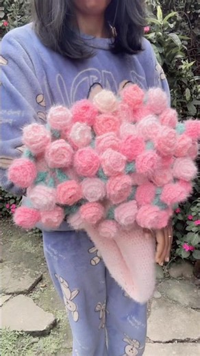 3000₹ of yarn went into making this blooming bouquet blanket #crochetblanket #crochet #flower #viral