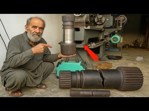 How I Restored a Damaged Shaft | Shaft Wear Repair Process from Start to Finish