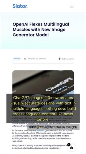 🧐👉 OpenAI's Multilingual Image Model: How ChatGPT Images 2.0 Breaks Language Barriers #QixNewsAI