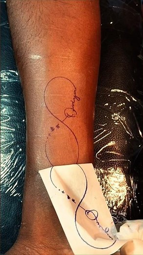 Infinity with a fiancé’s name tattoo means endless love, eternal bond, and forever together. #inked