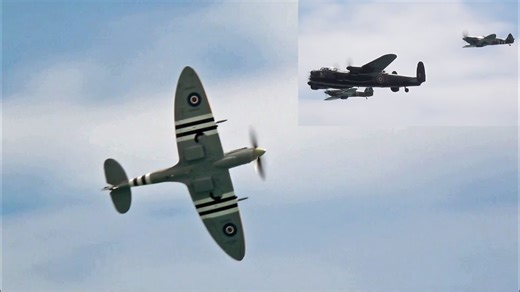 The sound of Lancaster, Spitfire, and Hurricane in full voice