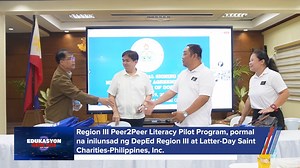 DepEd Region III at Latter Day Saints Charities Philippines Incorporated, inilunsad ang isang pilot literacy program sa rehiyon. Para sa detalye, narito po ang report mula kay Michelle Lacson. | DepEd Regional Office III