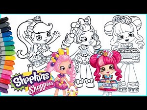 Mewarnai Shopkins Shoppies Coloring Pages Boneka Anak Belanja