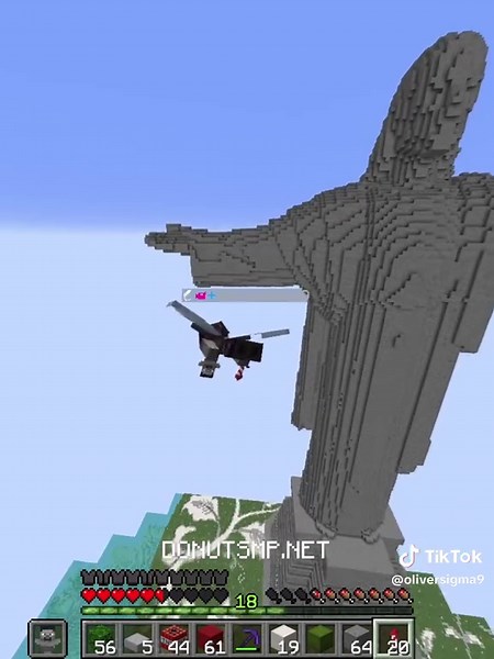 Christ The Reedemer Statue From Imps base (2b2t)✌️ | #fyp #xyzbca #donutsmp #2b2t #minecraft ( btw i made the statue like 2x times bigger than the original one so ignore it if it looks a little bit weird )