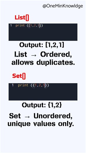 difference between list and set