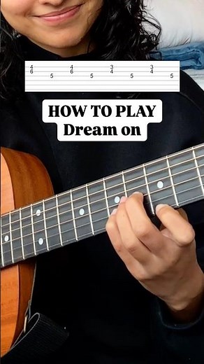 How to play Dream On - Aerosmith on Guitar (EASY Tutorial) 🎸 #shorts