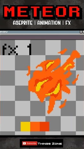 Aseprite Tips: How to Draw a Meteor in Seconds! (PixelArt Trick) #pixelart #aseprite #gamedev