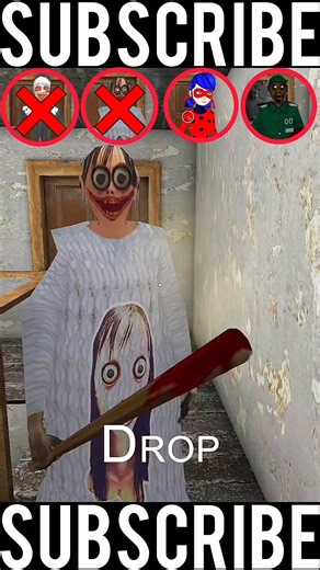 MOMO GRANNY, LADY BUG, EVELNUN SQUID GAME GRANNY VS ME🙂🔥#granny #shortfeed #shorts