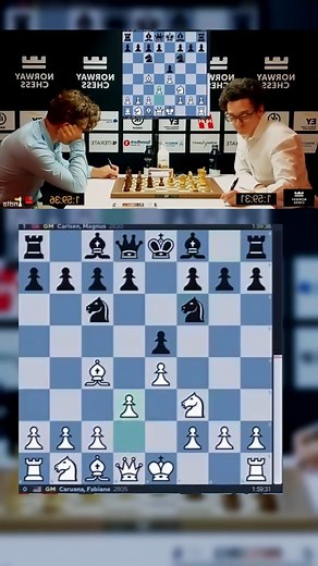Magnus vs Caruana #magnuscarlsen #chess #fabianocaruana | The Queen's Gambit