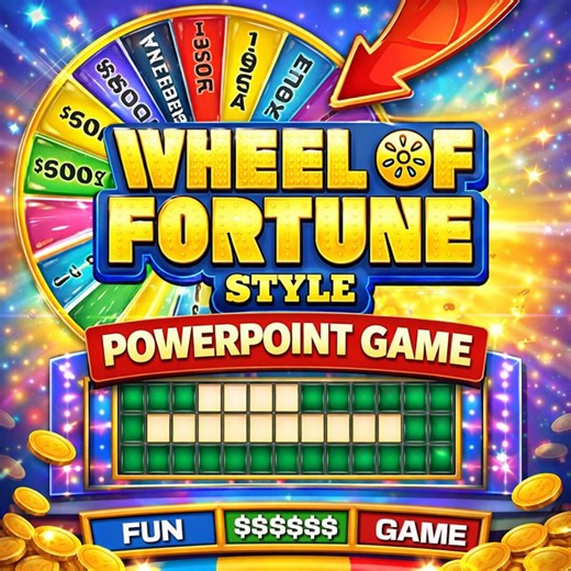 Wheel of Fortune Style Powerpoint Game – Interactive Game Show Template - Etsy