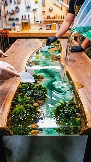 INSANE Moss River Resin Table Build 🌿 #diy