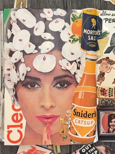 Trying to use up the rest of my vintage LIFE magazine clips #junkjournal #junkjournaltok #journaltok #vintageadvertising