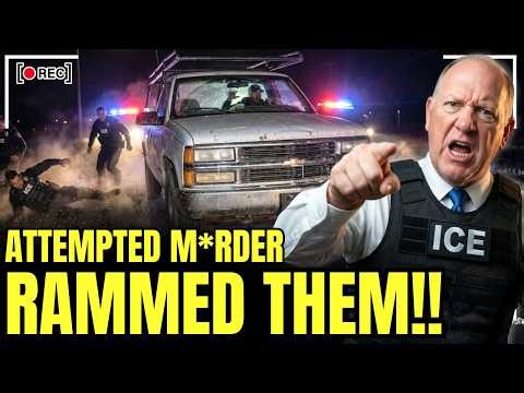 CAUGHT ON CAM: "Illegal" Alien Uses Truck As A Battering Ram Against ICE!!!!