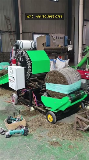 Fully automatic silage baling and wrapping machine, used to store silage for long-term storage