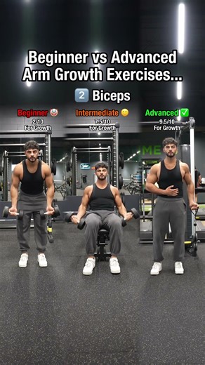 BEGINNER VS ADVANCED ARM EXERCISES 🦾✅