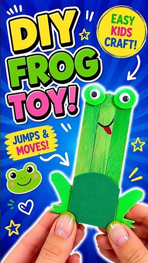 DIY Frog Craft for Kids 🐸 Easy Toy | Fun & Simple Kids Activity #diy #craft #craftyfun #kids