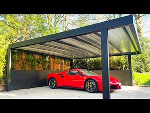 SIMPLE MODERN CARPORT DESIGN IDEAS | LOW COST OUTDOOR GARAGE DRIVEWAY DESIGN FOR HOME EXTERIOR