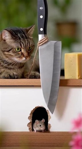 Funny! Cat thinks it's a spy with this rope Hilarious stealth mode activated #cats #funny #pets