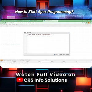 How to start writing apex programming? | CRS Info Solutions
