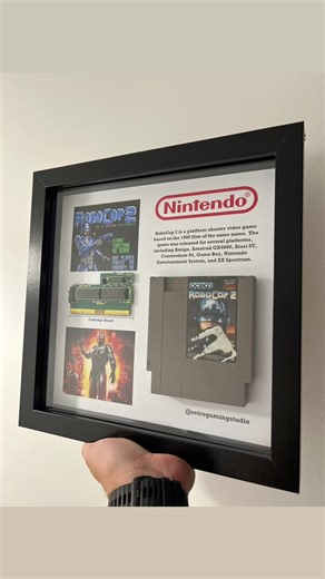 RoboCop 2 frame is ready for purchase! #robocop #nintendo #NES #gaming #retro #mancave #techart