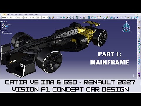 CATIA V5 ICEM - CLASS A SURFACING TUTORIAL| RENAULT VISION 2027 F1 CONCEPT CAR DESIGN| PART 1