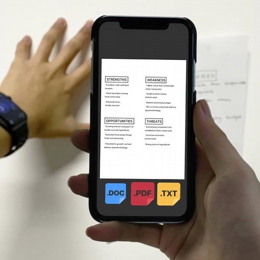 Portable text scanner (OCR) - convert scanned document, PDF, image to text.
