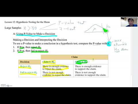 Lesson 13.1 p value left-tail test
